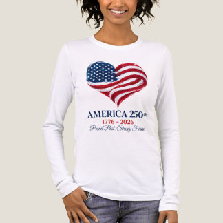 En Tri-matière T-shirt pour femmes America 250 Drapeau Cœur 1776-