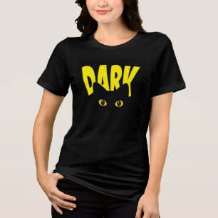 En Tri-matière T-shirt pour femmes Dark Cat Eyes Chat noir mign