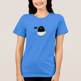 En Tri-matière T-Shirt pour femmes - Joli chat noir dans une tass