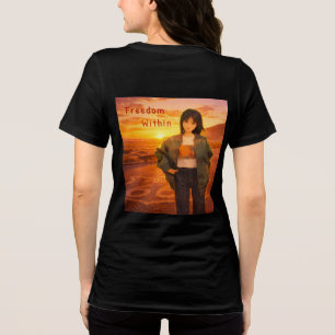 En Tri-matière T-shirt pour femmes Liberté I Route 66