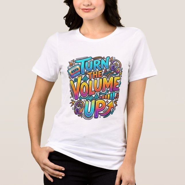 En Tri-matière T-Shirt pour femmes Montez le volume (Recto)