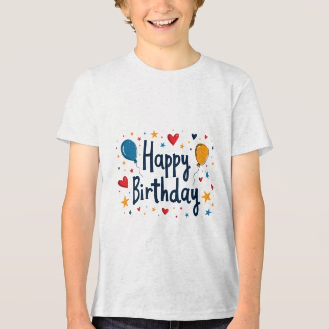 En Tri-matière t-shirt pour fête (Recto)
