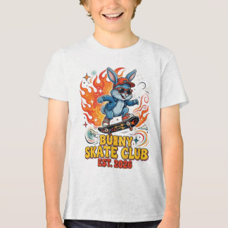 En Tri-matière T-shirt pour garçons Bunny Skate Club | Lapin skat