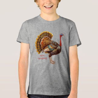 En Tri-matière T-Shirt pour garçons de Turquie Thanksgiving