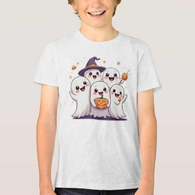 En Tri-matière T-shirt pour Halloween à Kawaii (Recto)