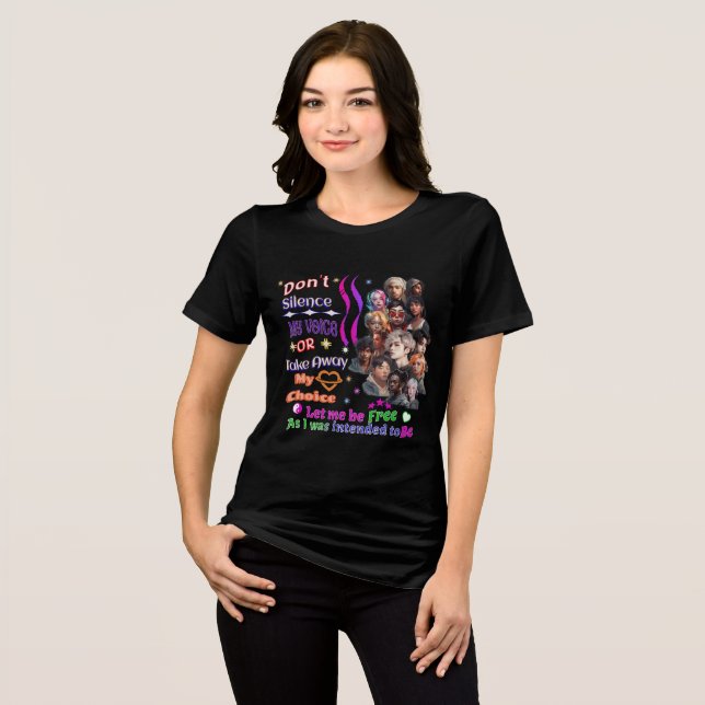 En Tri-matière T-shirt pour la liberté d'expression/choix/droits  (Recto plein)