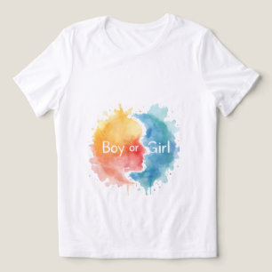 En Tri-matière T-shirt pour la révélation du sexe du bébé, garçon