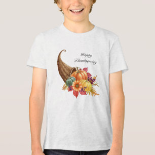 En Tri-matière T-Shirt pour les garçons Cornucopia Thanksgiving