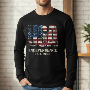 En Tri-matière T-shirt pour l'indépendance des USA 250 ans   1776