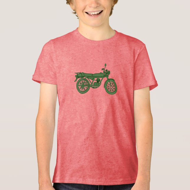 En Tri-matière T-shirt pour moto pour enfants (Recto)