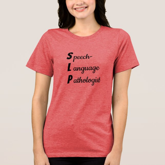 En Tri-matière T-shirt pour orthophoniste (Recto)