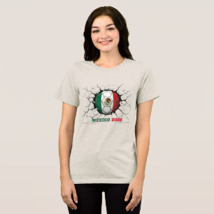 En Tri-matière T-Shirt pour supportrice de football féminin Mexiq
