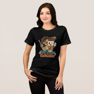 En Tri-matière T-shirt « Professeur pour moitié, café pour l'autr