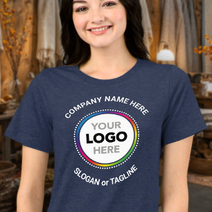 En Tri-matière T-Shirt Promo Entreprise pour Logo Circulaire avec