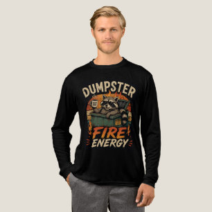 En Tri-matière T-Shirt Raton Laveur Drôle Énergie Feu Poubelle
