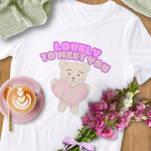 En Tri-matière T-shirt "Ravie de vous rencontrer"