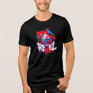 En Tri-matière T-Shirt REBEL NEON SKULL - Graffiti Street Cyberpu