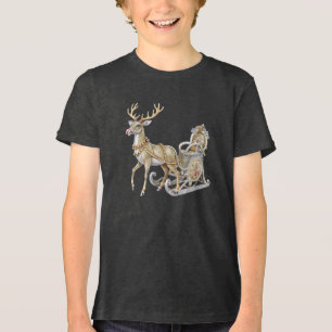 En Tri-matière T-shirt Reindeer Sleigh Boys