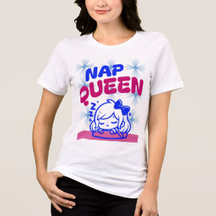 En Tri-matière T-shirt Reine Nap Drôle Drôle Aiguille de sommeil 