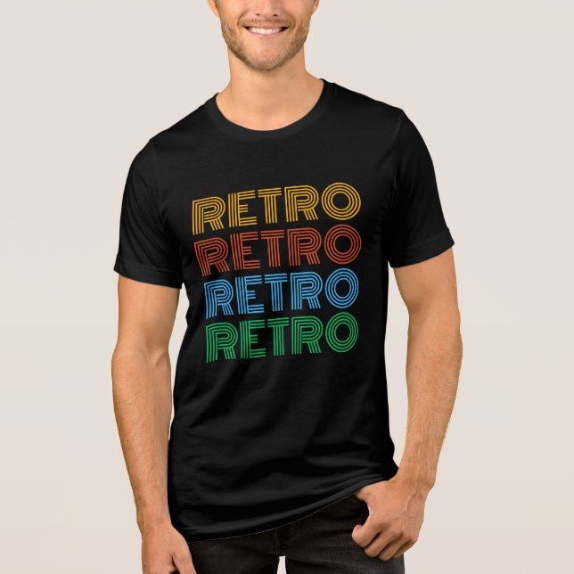 En Tri-matière T-shirt RETRO coloré (Recto)
