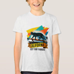 En Tri-matière T-shirt rétro de plage californienne pour garçons