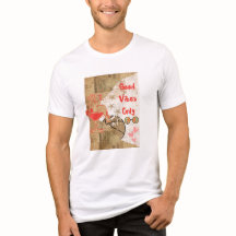T-Shirt Rétro Fille Pin-Up Good Vibes Only