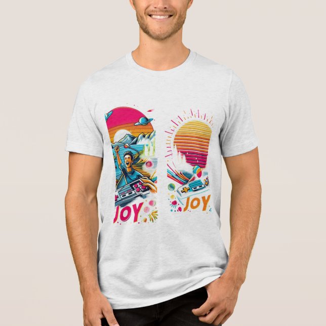 En Tri-matière T-shirt Retro Joy". Présentation (Recto)