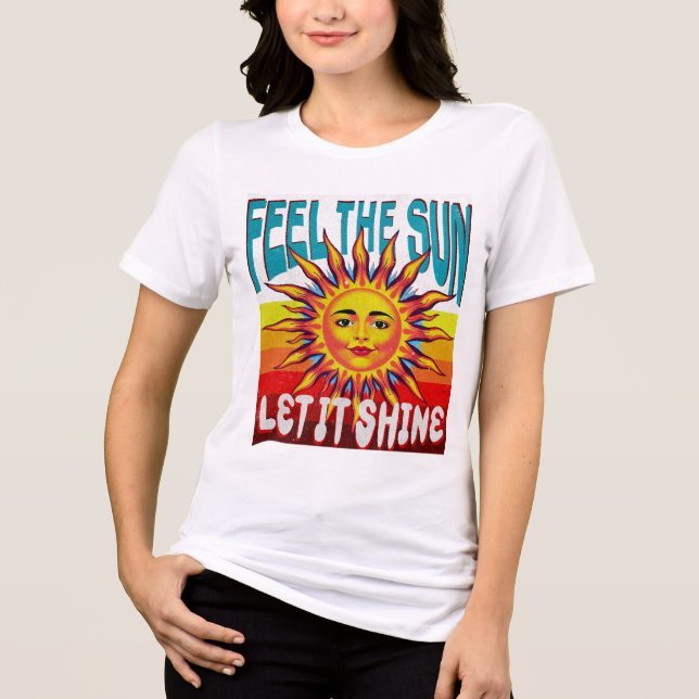 En Tri-matière T-Shirt Retro Sunshine - Sentez Le Soleil, Laissez (Recto)