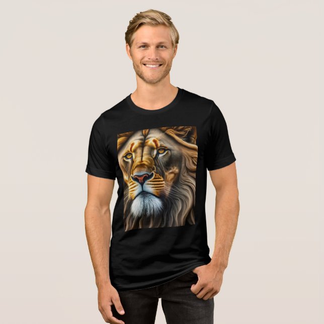 En Tri-matière T-shirt Roaring Lion Design (Recto plein)