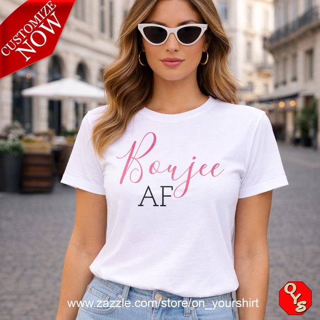 En Tri-matière T-Shirt Rose Boujee AF (Créateur téléchargé)