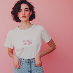En Tri-matière T-shirt rose empreinte digitale humoristique de gr