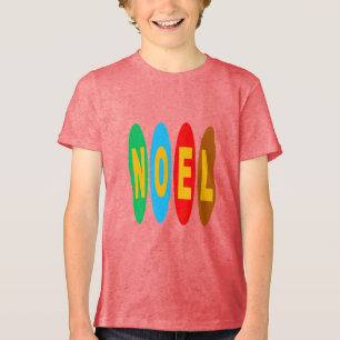 En Tri-matière T-shirt rouge pour jeunes  NOEL BONBONS 