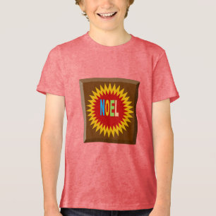 En Tri-matière T-shirt rouge pour jeunes  SOLEIL  NOEL 