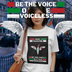 En Tri-matière T-shirt Save Palestine With Palestine Map   Gaza