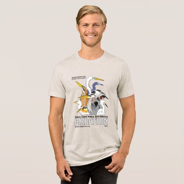 En Tri-matière T-shirt SCVBA Birdathon Hommes (Recto plein)