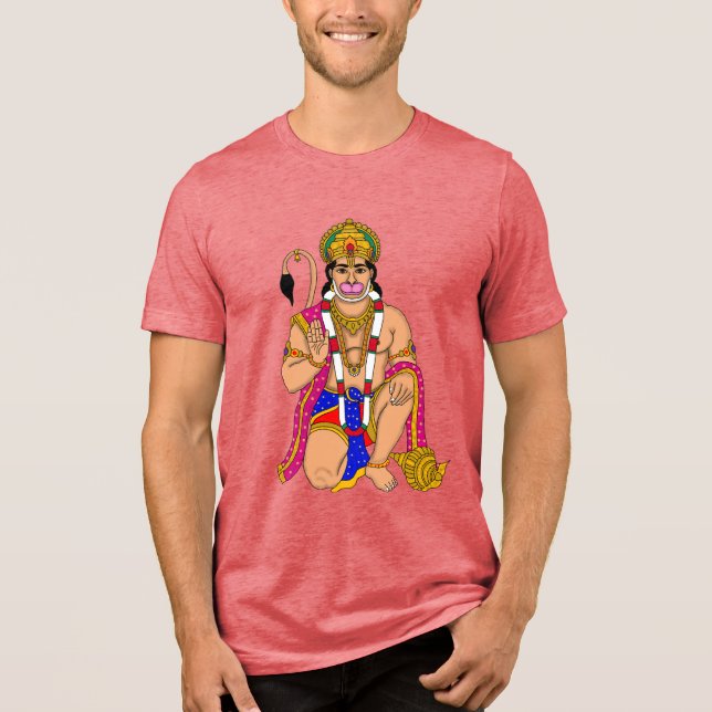 En Tri-matière T-Shirt Seigneur Hanuman (Recto)