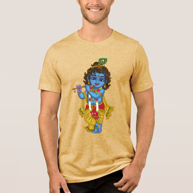 En Tri-matière T-Shirt Seigneur Krishna (Recto)