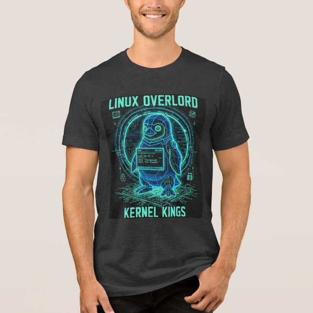 En Tri-matière T-Shirt seigneur Linux rois du noyau (Recto)