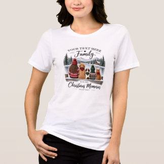 En Tri-matière T-shirt Souvenir de Noël de Famille Personnalisé