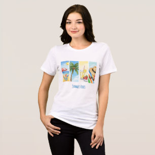 En Tri-matière T-shirt Sublimation Vibes été La plage de Retro