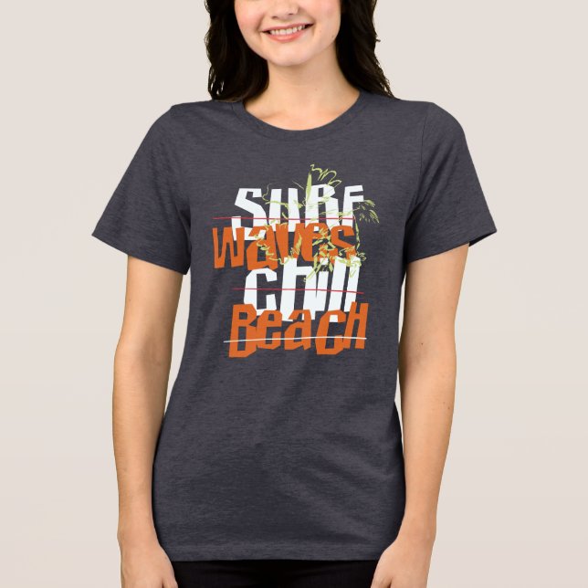 En Tri-matière T-shirt surf Waves Chill Beach (Recto)