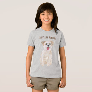 En Tri-matière T-shirt Sweet Morkie Girl's Tri-Blend