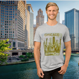En Tri-matière T-Shirt T-Shirt vert CHICAGO Tri-Blend