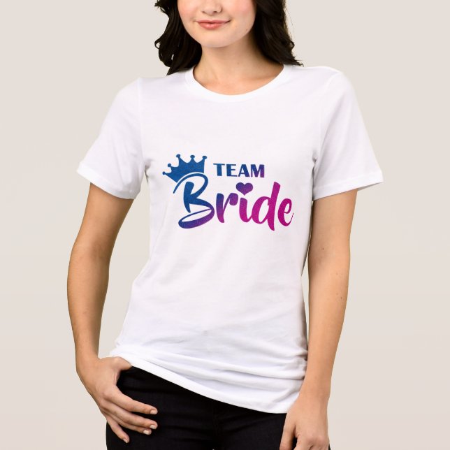 En Tri-matière T-Shirt Team Bride distingué par son fantastique  (Recto)