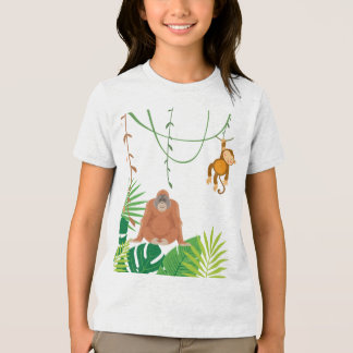 En Tri-matière T-shirt thème jungle pour enfants