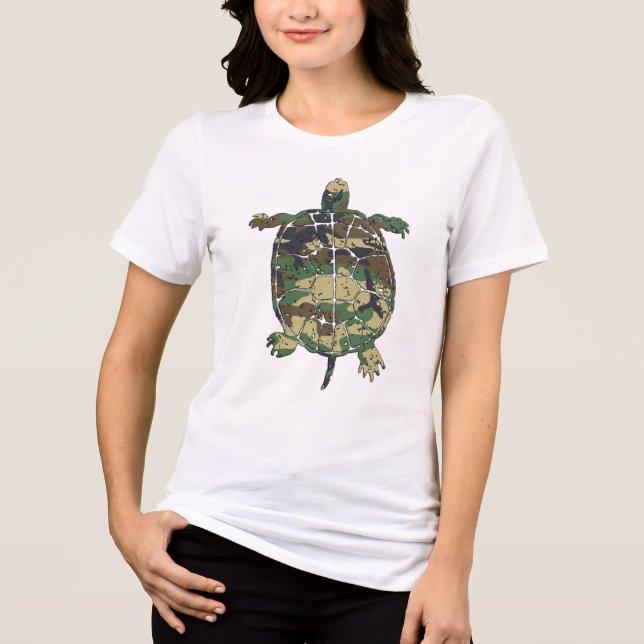 En Tri-matière T-shirt tortue (Recto)