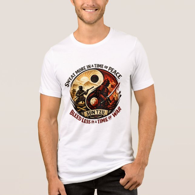 En Tri-matière T-shirt 'Transpire plus, saigne moins' (Recto)