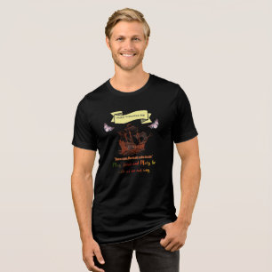 En Tri-matière T-shirt tri-blend joyeux jour de Christophe Colomb