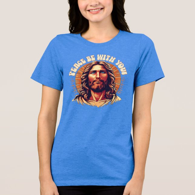 En Tri-matière T-Shirt Tri-Blend Peace Be With You (Recto)