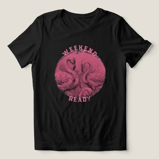 En Tri-matière T-Shirt Tri-Blend Pink Du Week-End (Design Recto)